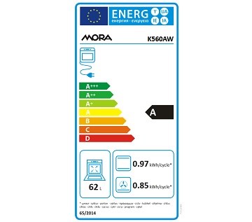 MORA K 560 AW spotřeba energie